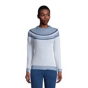 WOMENS LANDS END DRIFTER SHAKER CREWNECK SWEATER SIZE LARGE